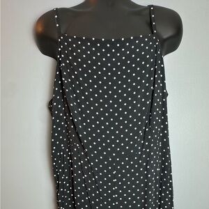 Old Navy Black & White Polka Dot Square Neck Cami Jumpsuit Women’s Size XXL